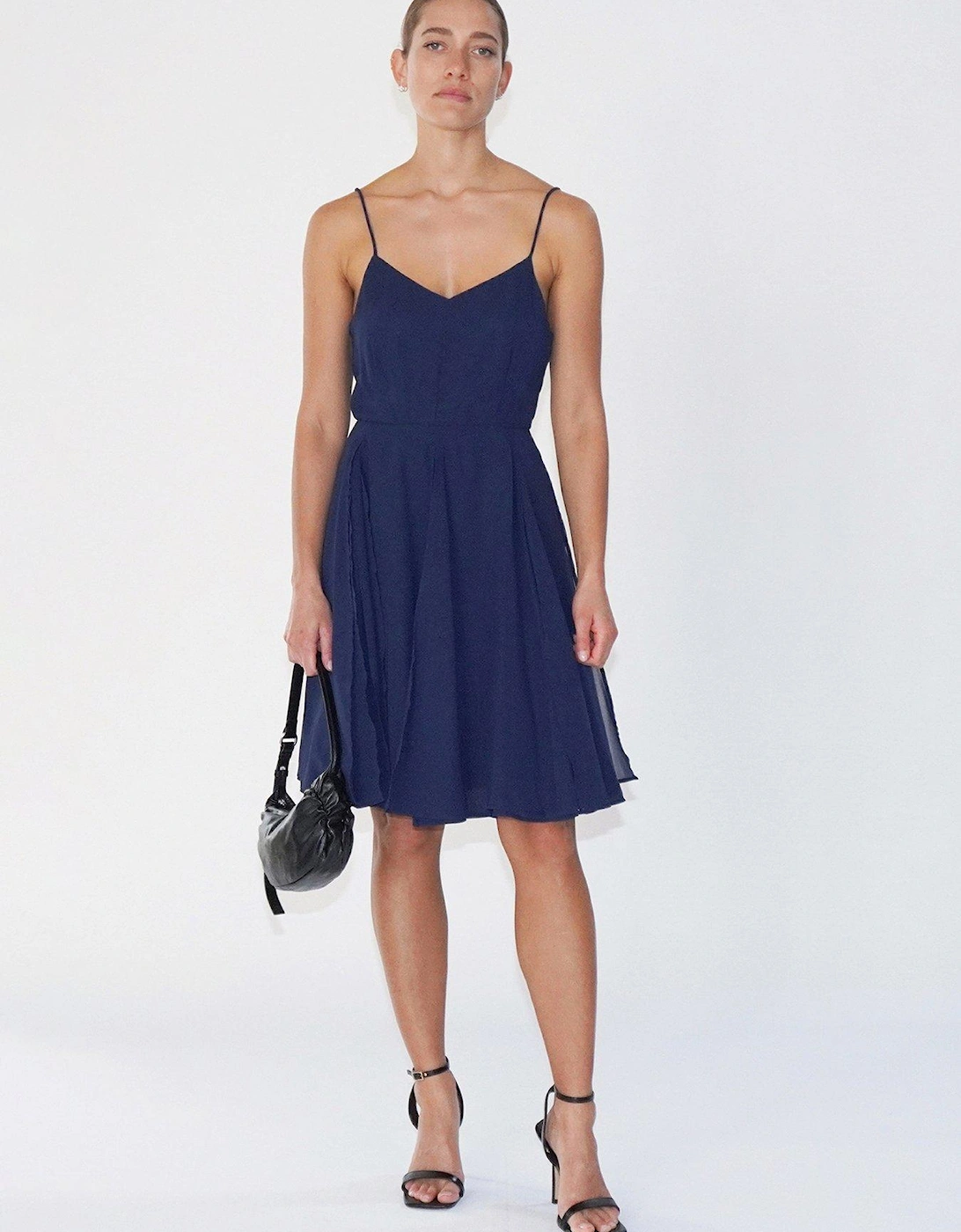 Jewell Mini Spaghetti Strap Dress - Navy