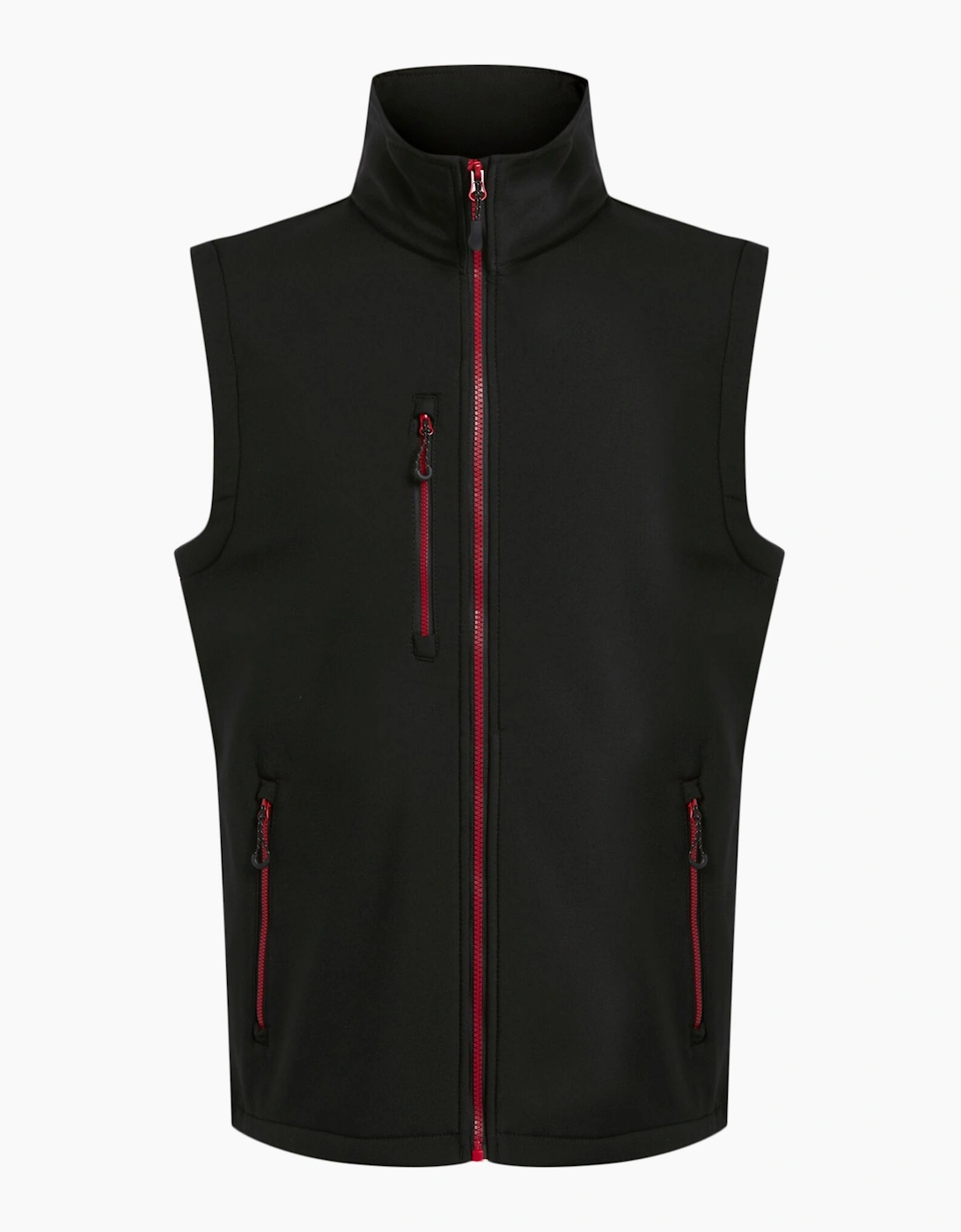 Regatta Men's Black/Red Professional Softshell 2 Layer Body Warmer - /Classic - S - /Classic - 100% Recycled Polyester - Image 4