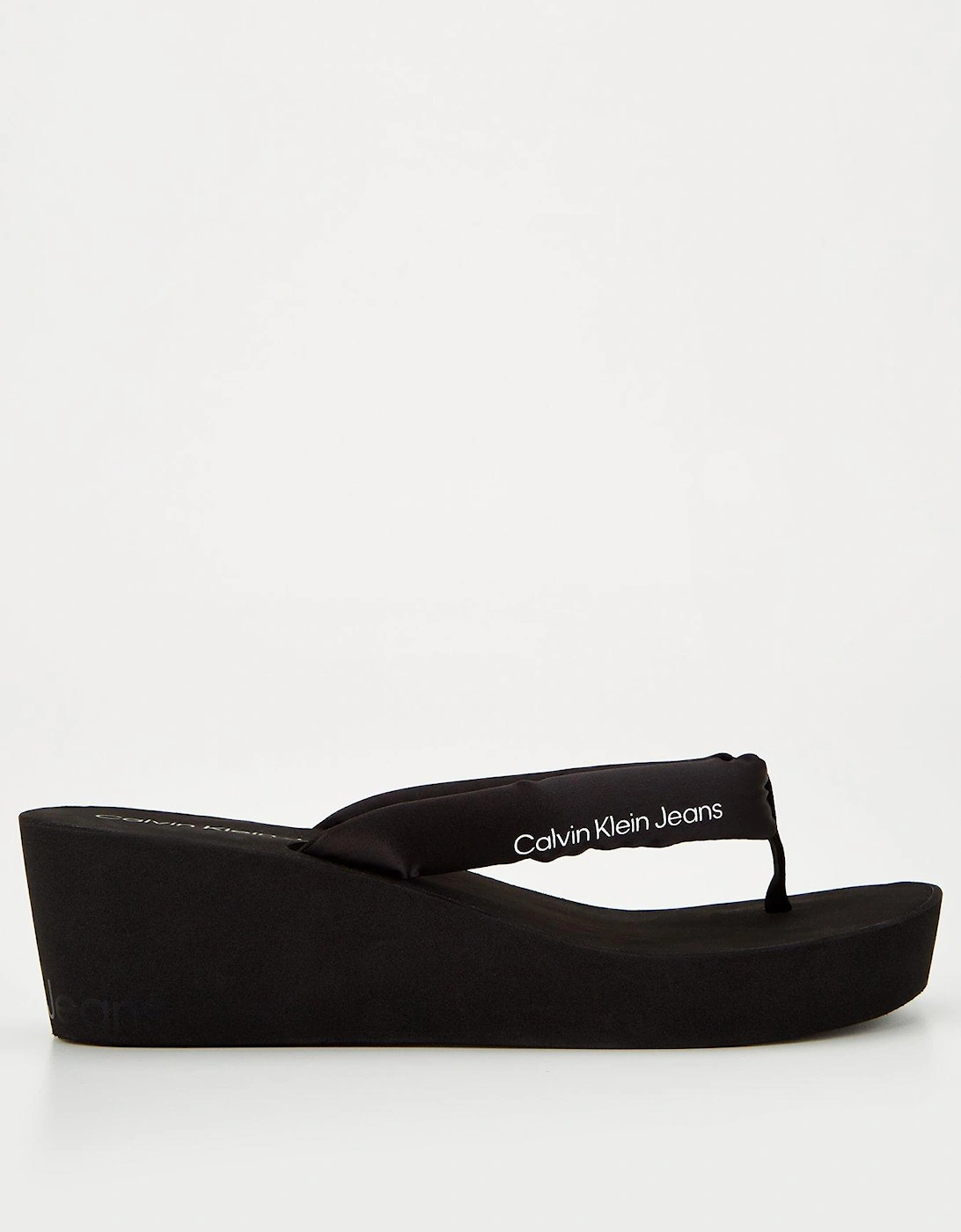 Padded Wedge Sandal - Black