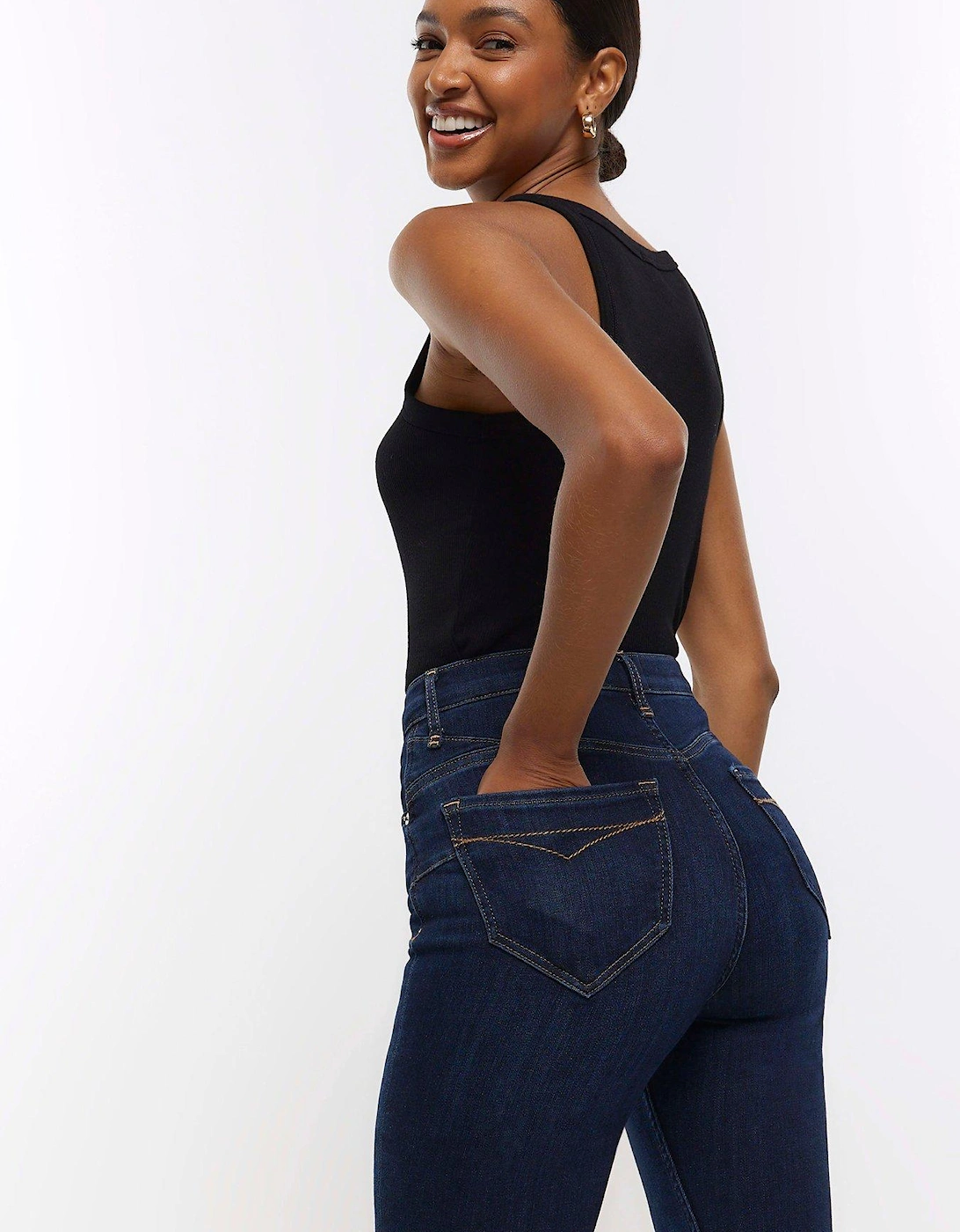 Skinny Sculpt Jean - Dark Blue