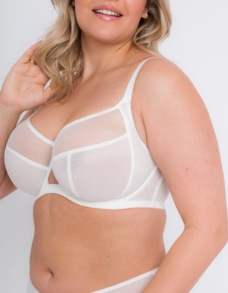 Victory 4 Part Balcony Bra - White