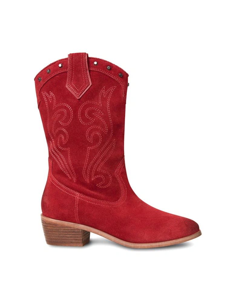 Bourbon Street Suede Boots - Red