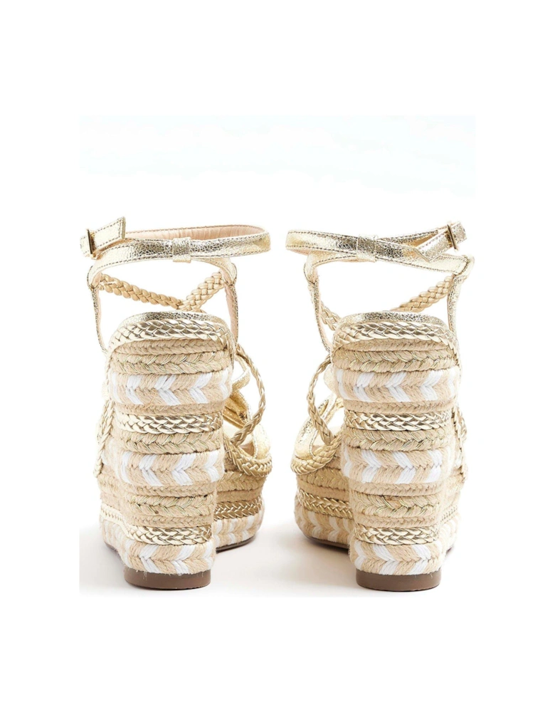 Strappy Wedge - Gold
