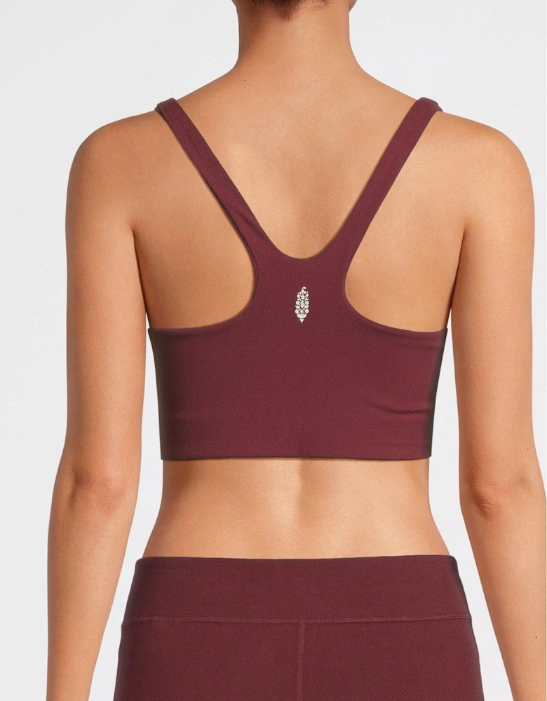 Movement Never Better Square Neck Bra - Burgundy