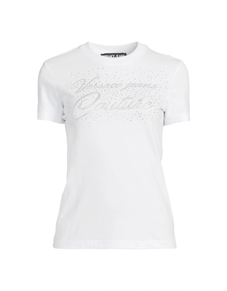 Crystal Logo Script T-Shirt - White 