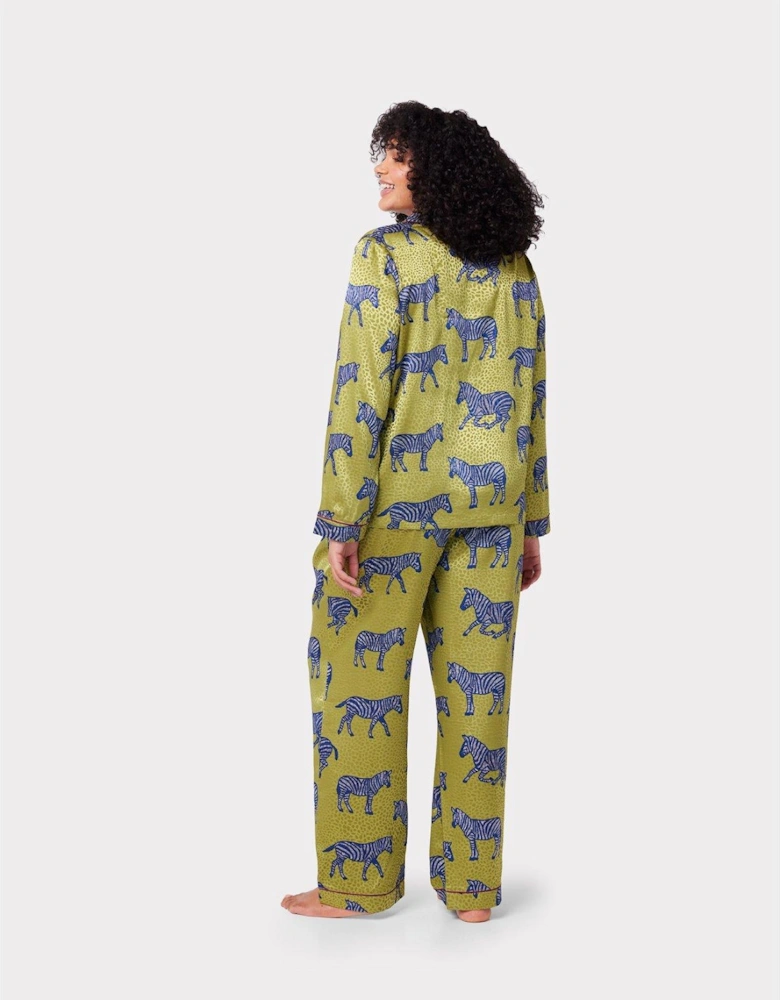 Curve Satin Zebra Print Pyjama Set