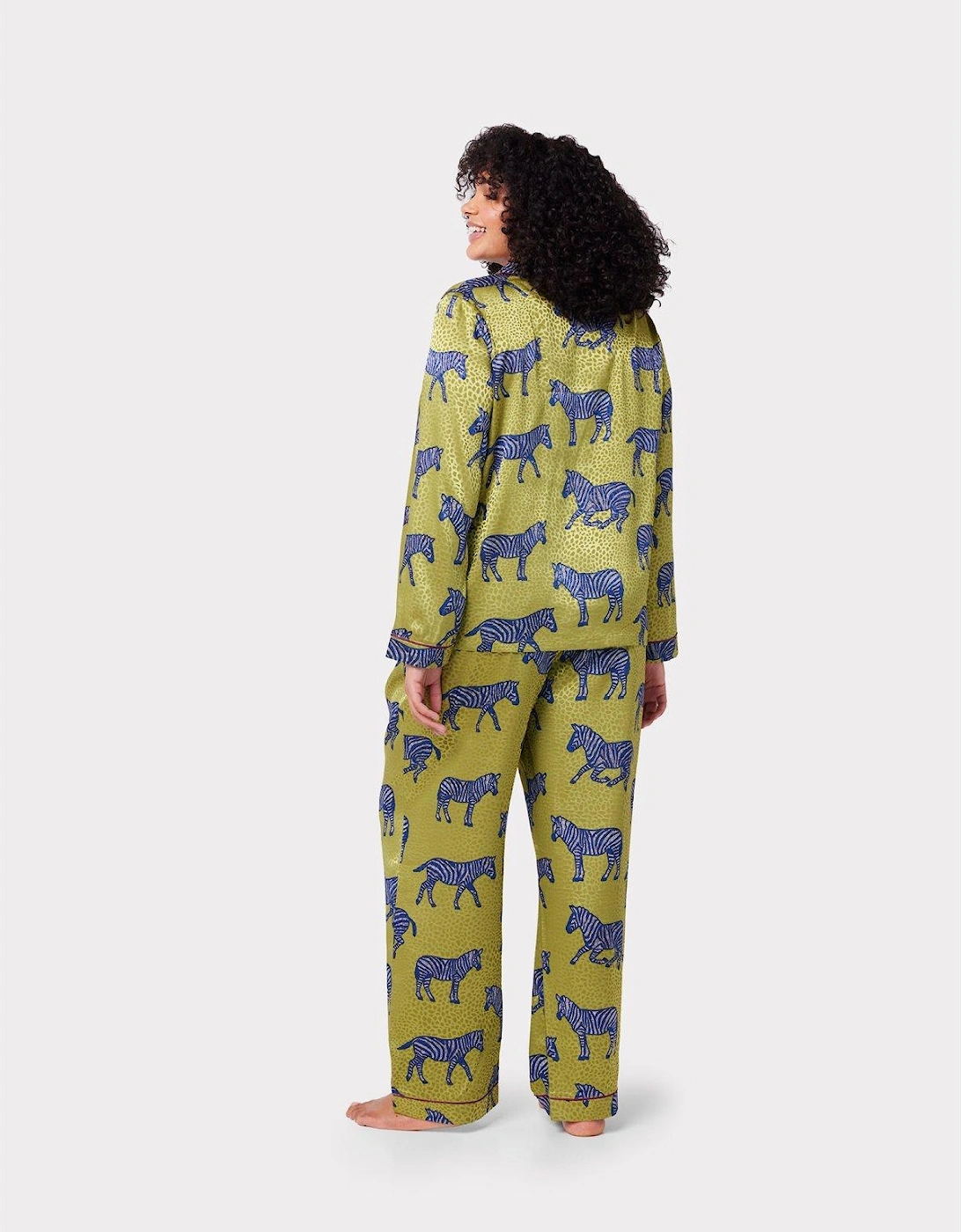 Curve Satin Zebra Print Pyjama Set