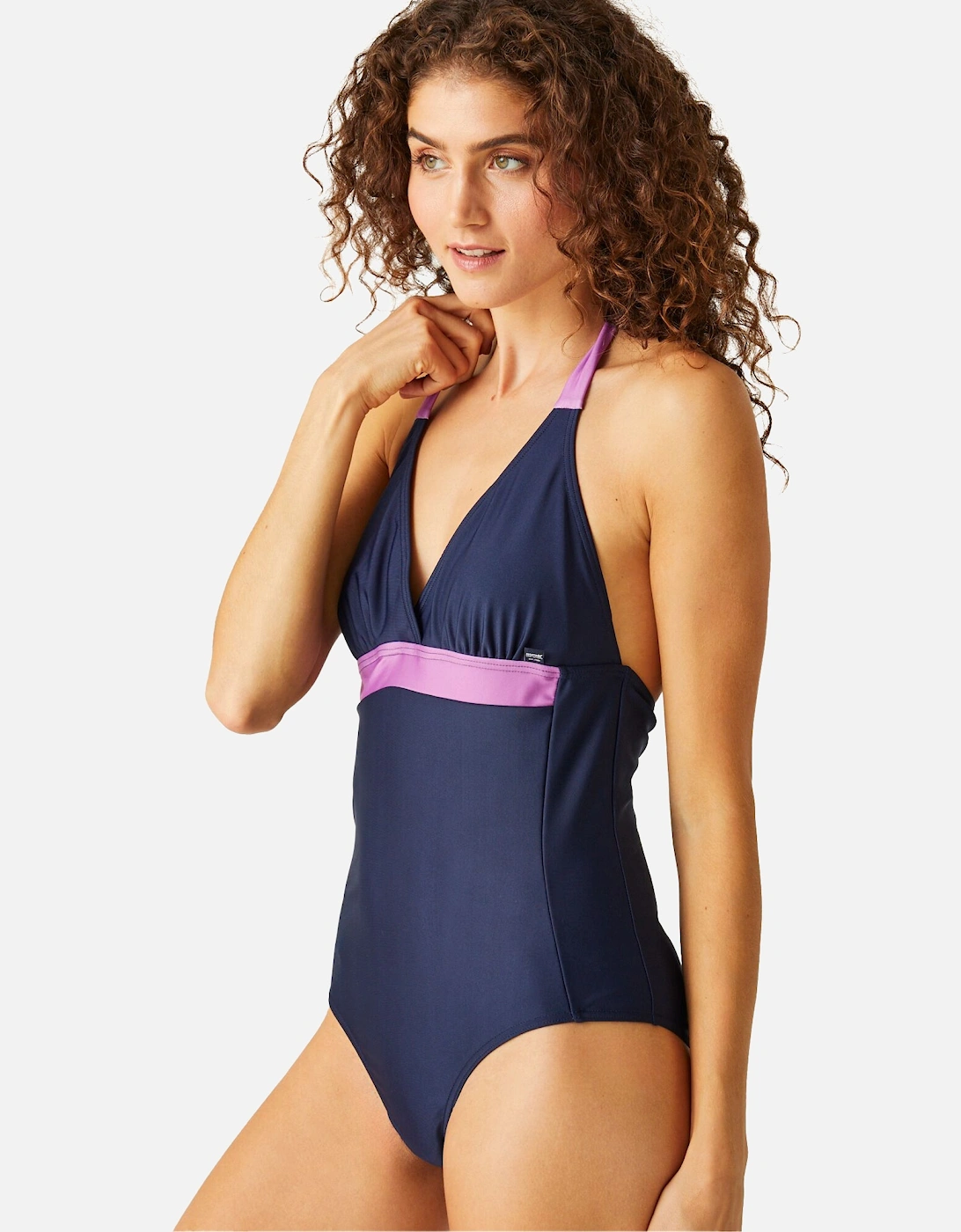 Womens/Ladies Flavia II Contrast One Piece Swimsuit