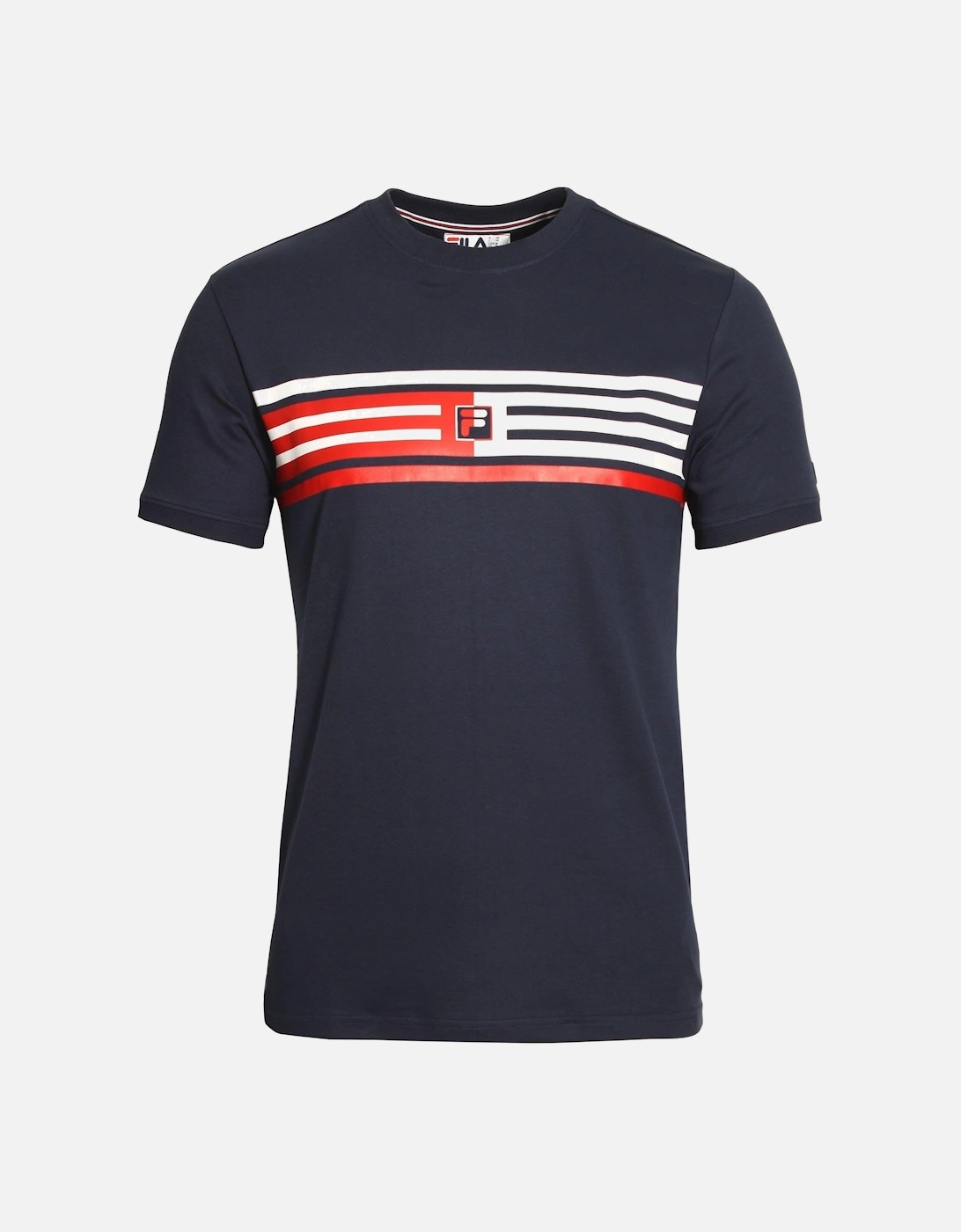 Bruno Panel Crew Neck T-Shirt | Peacoat, 3 of 2