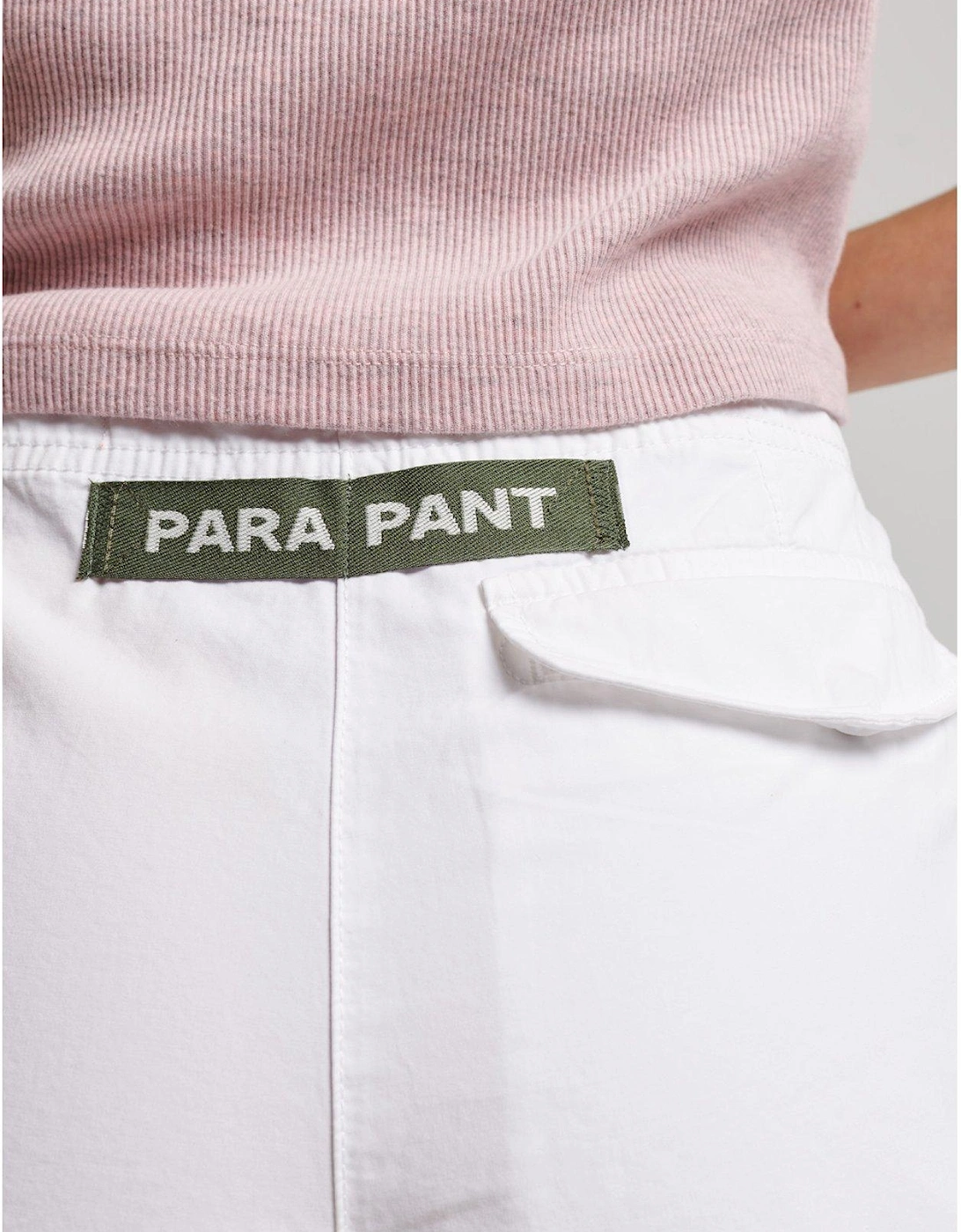 Baggy Parachute Pants - White