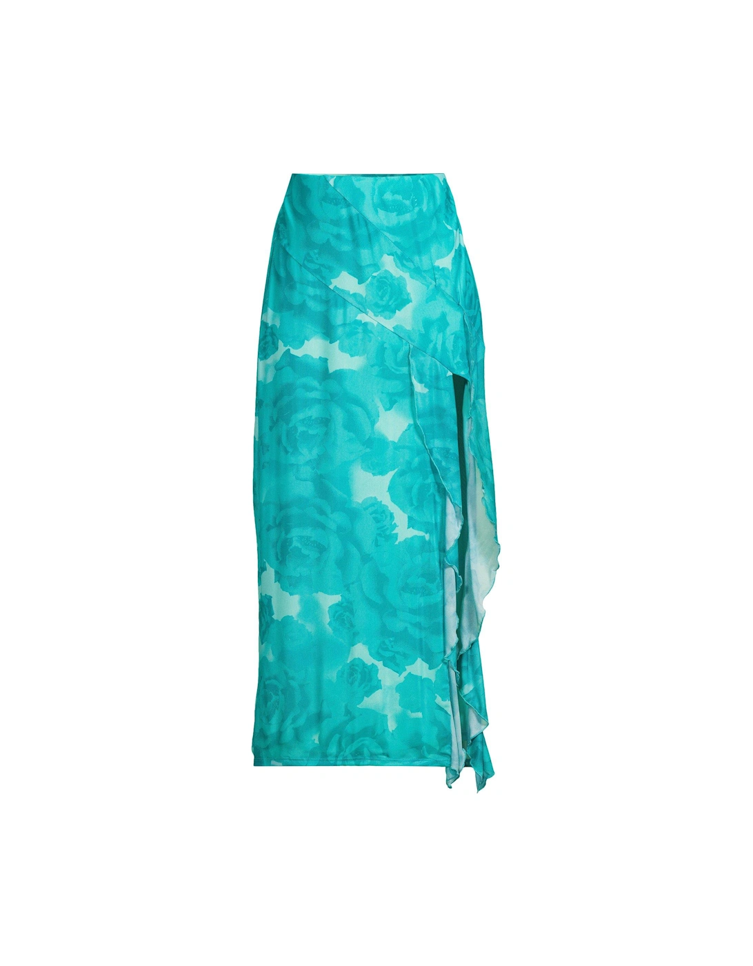 Ruffle Maxi Skirt - Blue