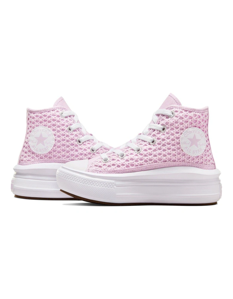 Kids Girls Move Festival High Tops Trainers - Lilac