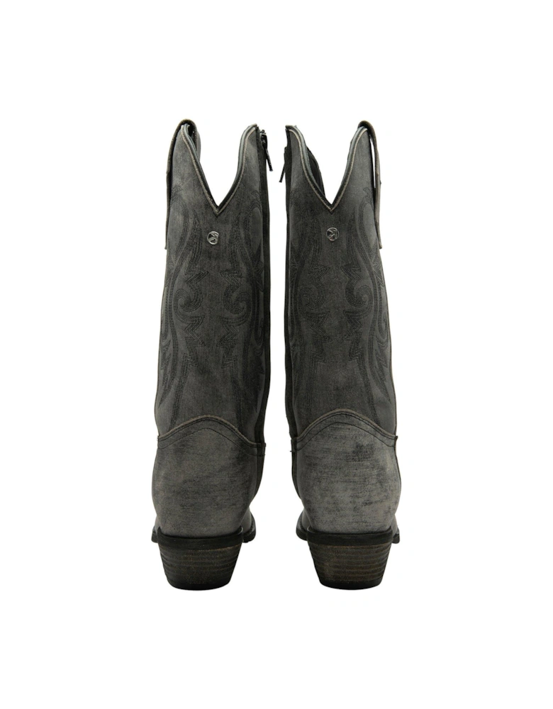 Western Calf Boot - Grey