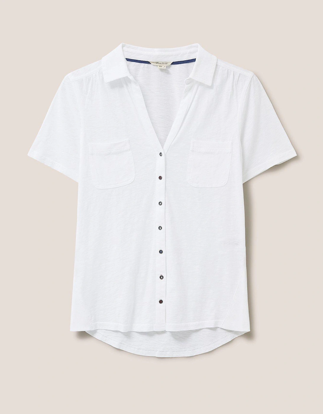 Penny Pocket Jersey Shirt - White