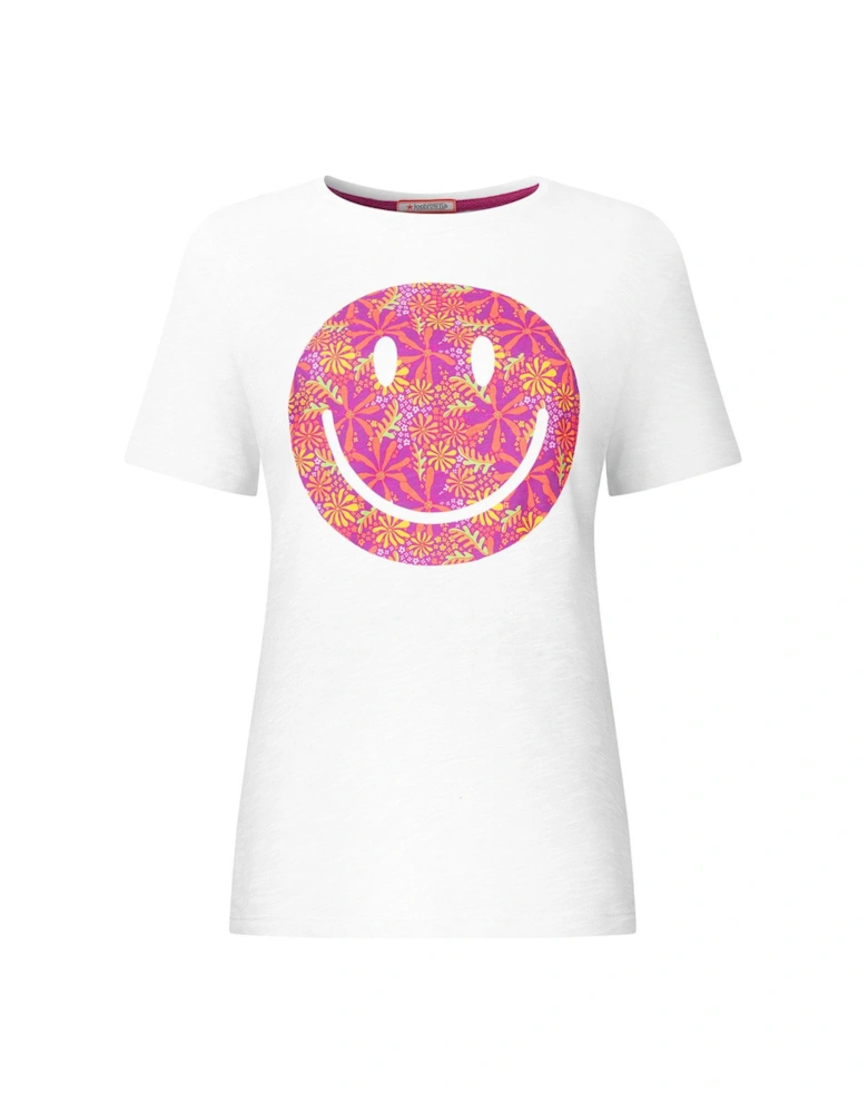 Smiley Graphic T-shirt - White