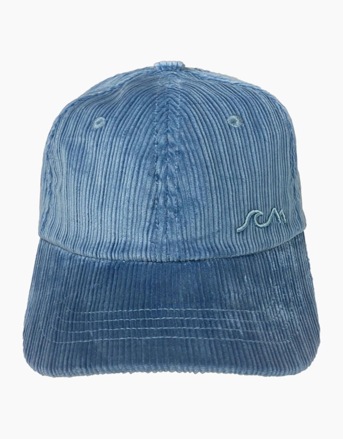 Bleubird Bleubird Unisex Overland Corduroy 5 Panel Baseball Cap - Blue