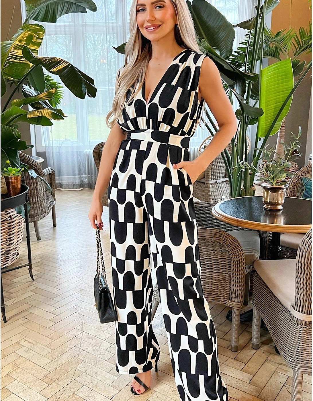 Abstract Jumpsuit - Black