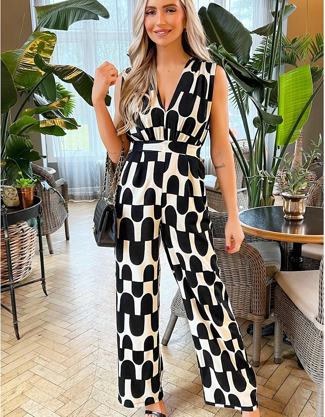 Abstract Jumpsuit - Black