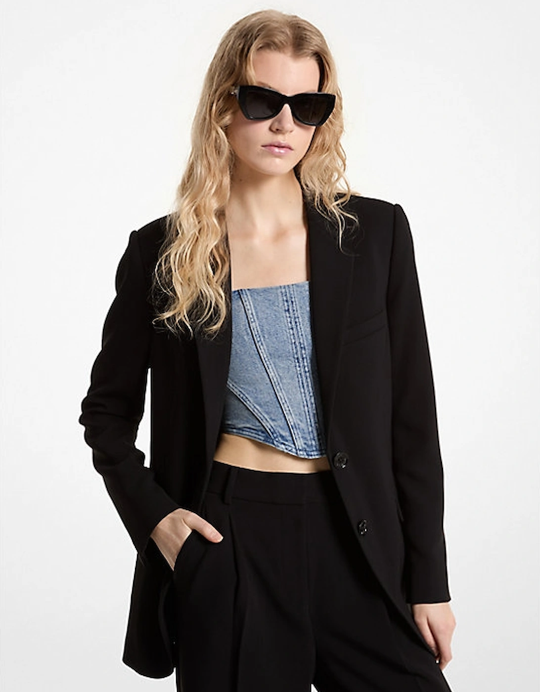 Crepe Boyfriend Blazer, 4 of 3