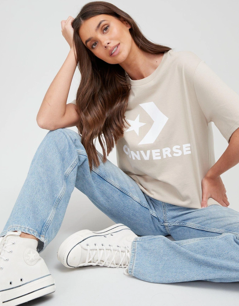 Gender Free Star Chevron T-Shirt - Stone