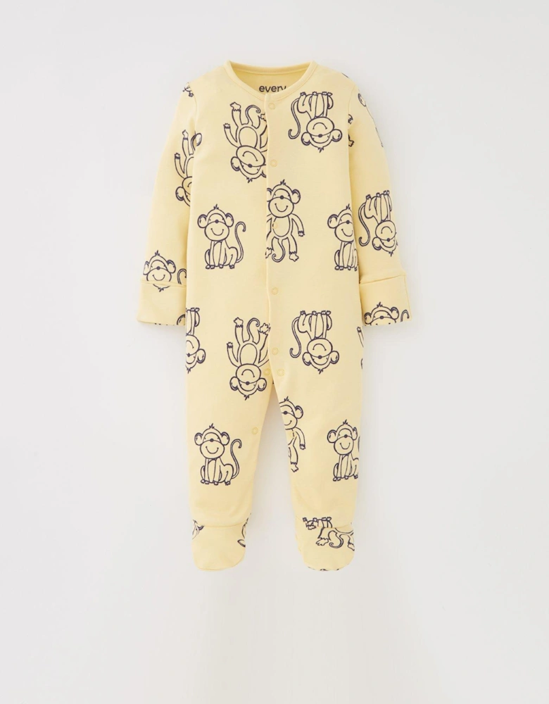 Baby Boy 3 Pack Multi Print Sleepsuit - Multi