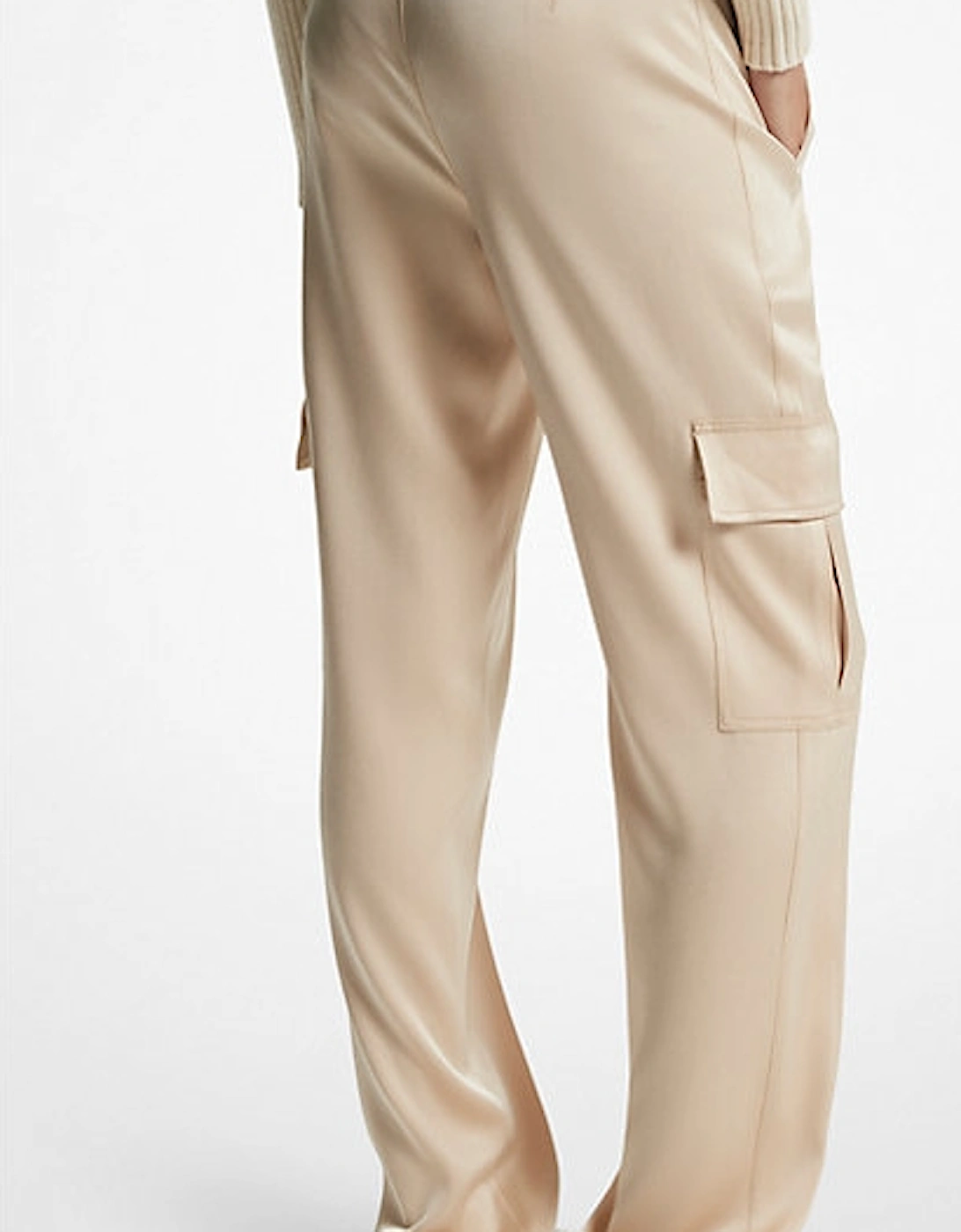 Satin Cargo Pants