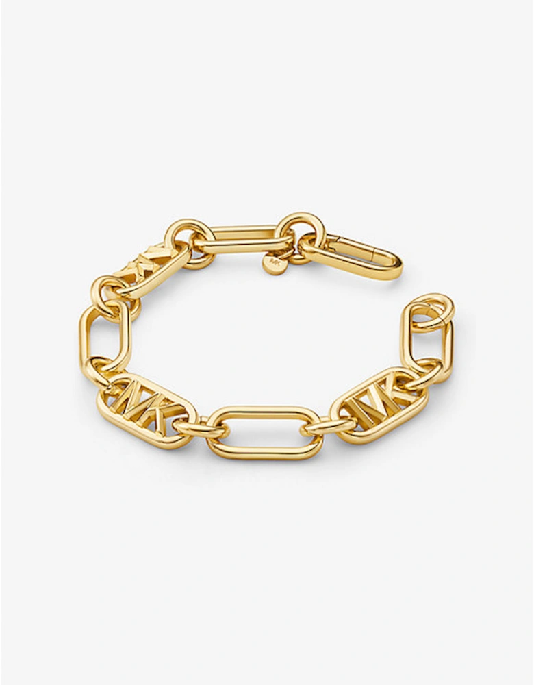 Precious Metal-Plated Brass Chain Link Bracelet