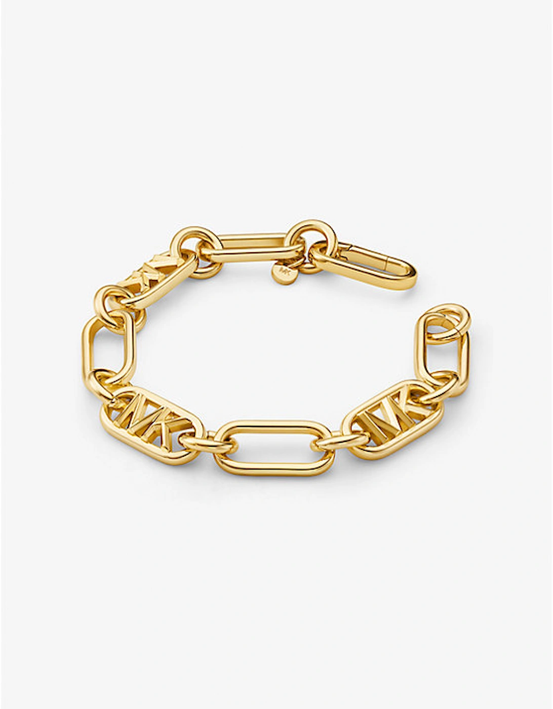 Precious Metal-Plated Brass Chain Link Bracelet