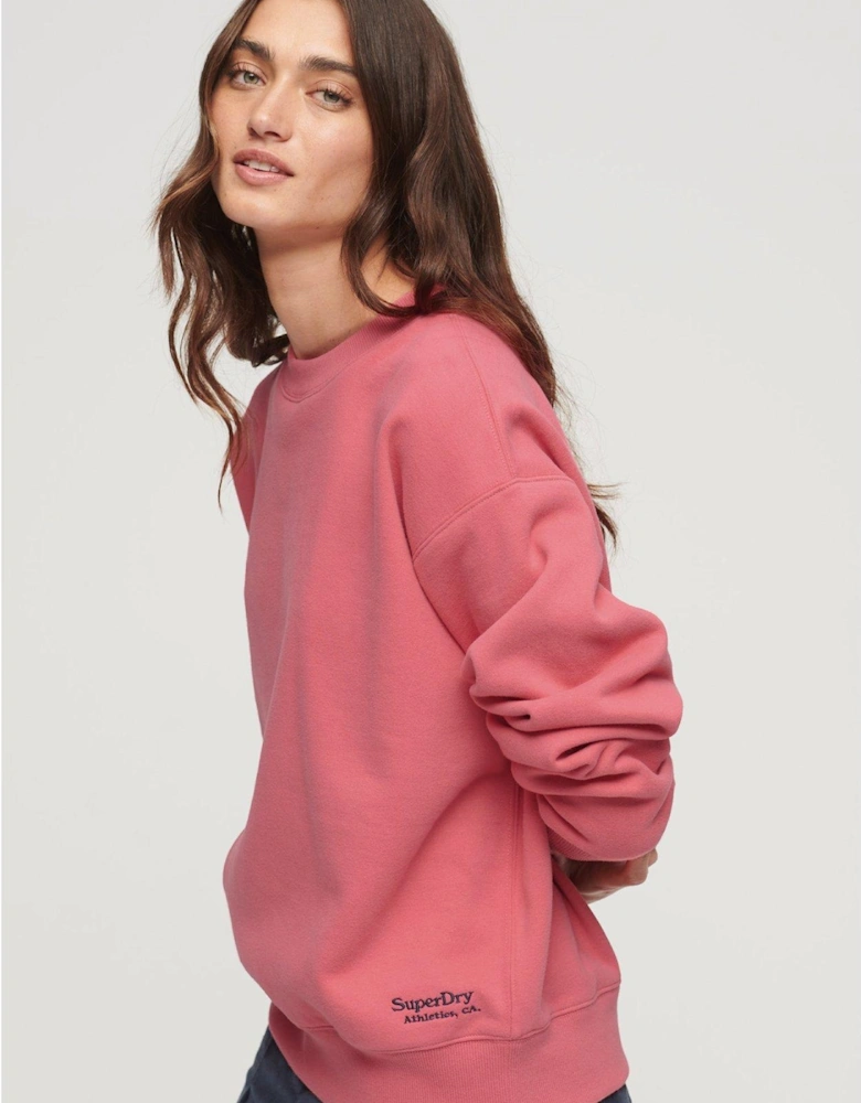 Essential Logo Relaxed Fit Sweatshirt - Pink