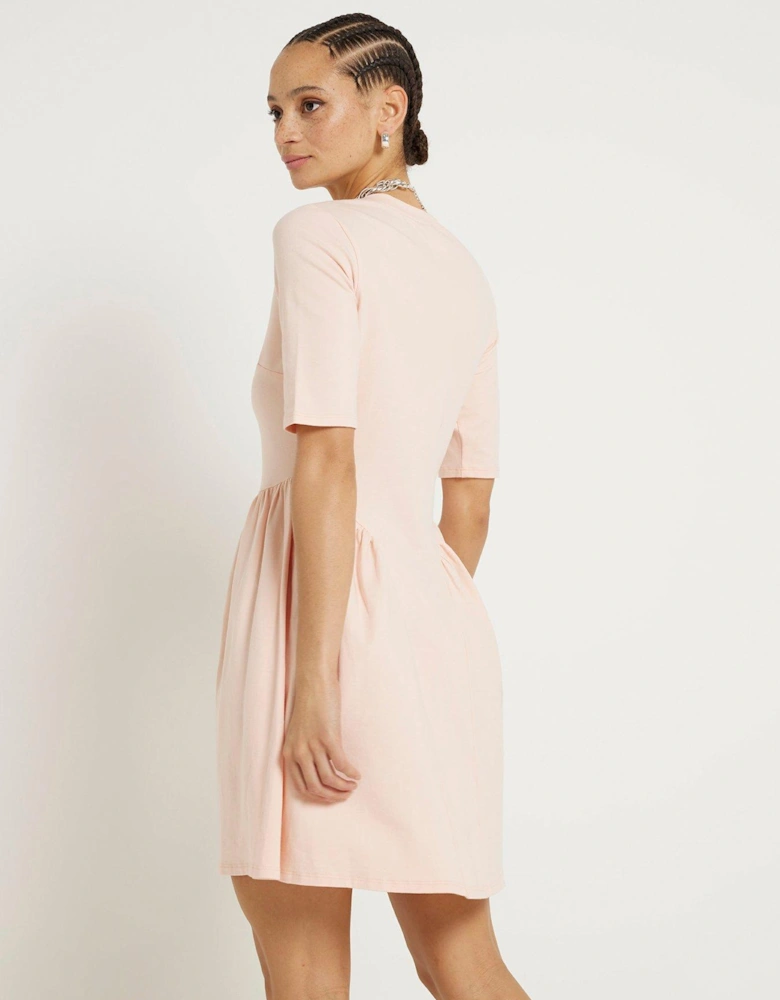 Hem Detail Maxi Dress - Light Pink