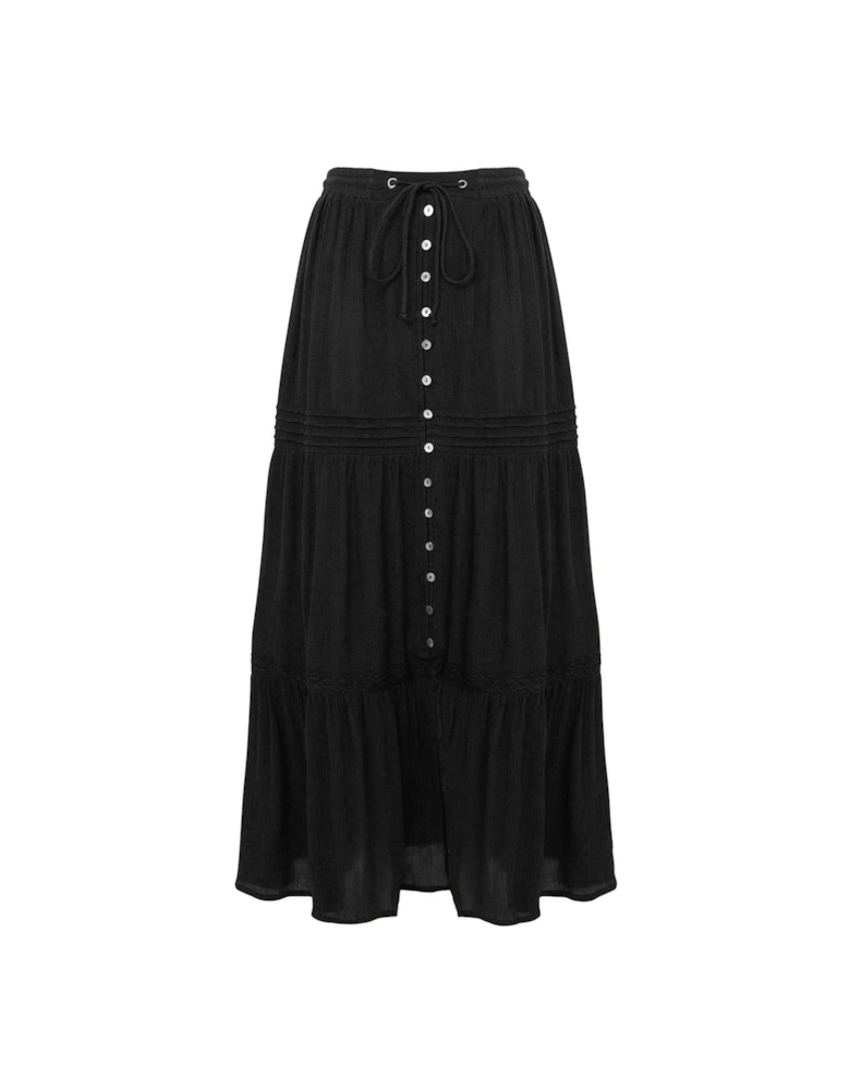 Tiered Maxi Skirt - Black
