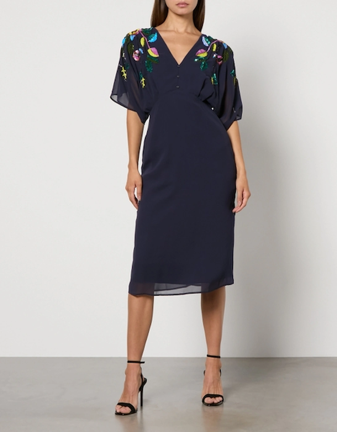 Hope & Ivy Sofia Chiffon Midi Dress, 2 of 1