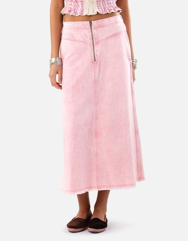 Lollys Laundry Normandie Denim Midi Skirt