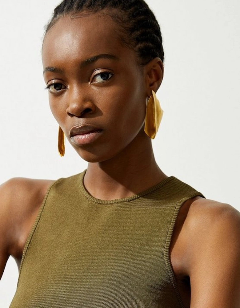 Slinky Knit Full Needle Racer Vest