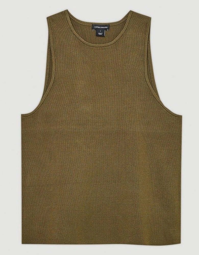 Slinky Knit Full Needle Racer Vest