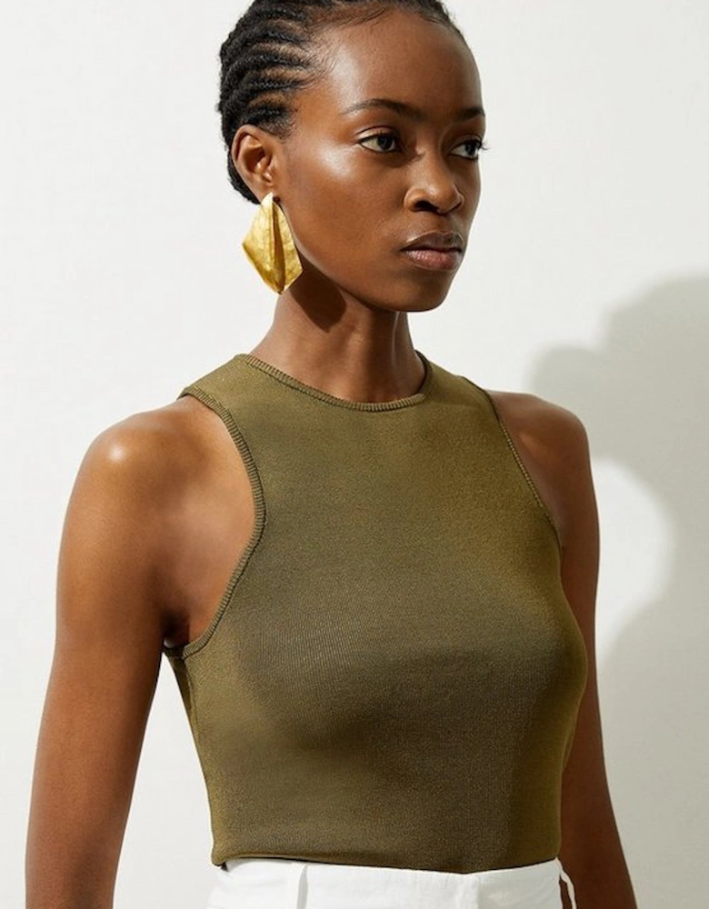 Slinky Knit Full Needle Racer Vest