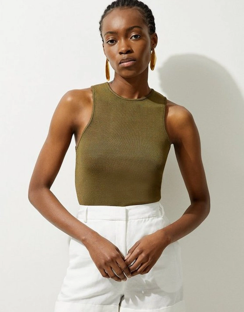Slinky Knit Full Needle Racer Vest