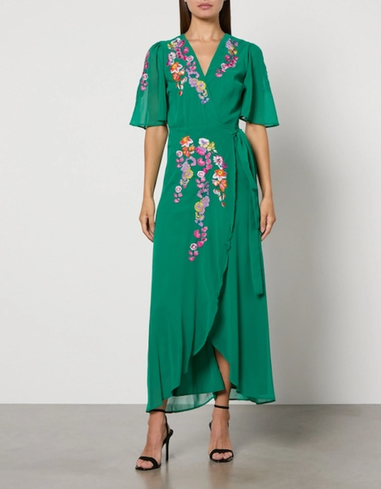 Hope & Ivy Mirai Chiffon Maxi Dress