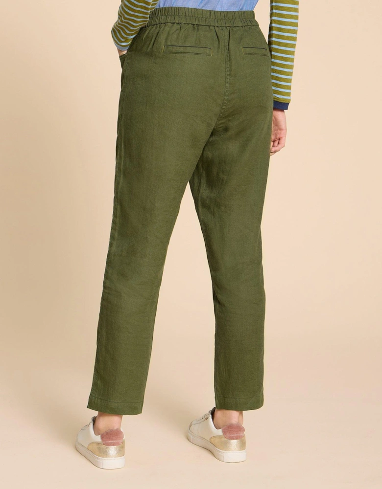 Rowena Linen Trouser - Green