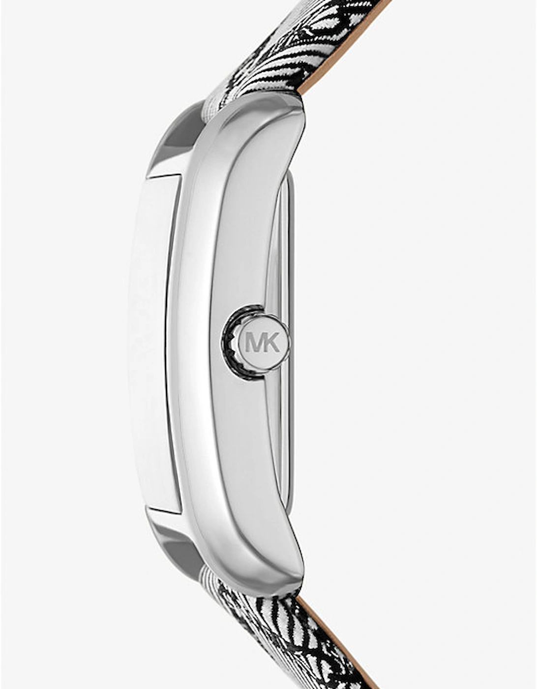 Mini Emery Silver-Tone and Empire Logo Jacquard Watch