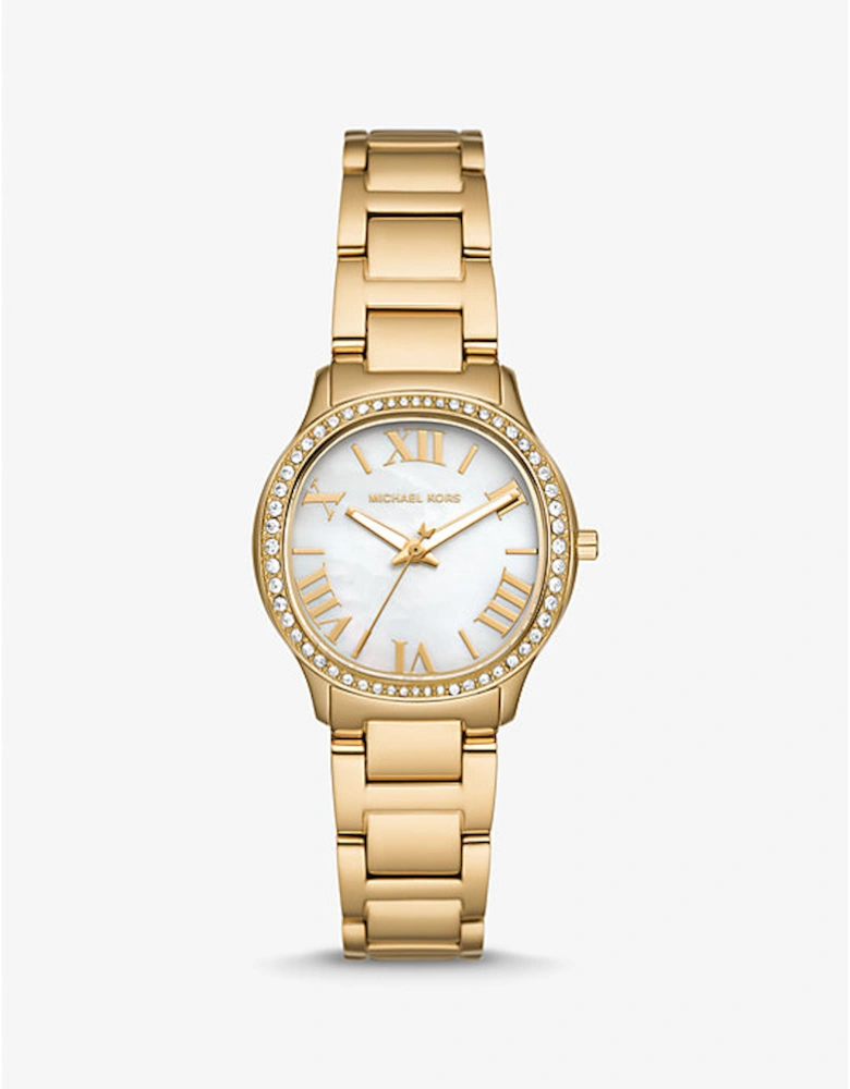 Mini Sage Pavé Gold-Tone Watch