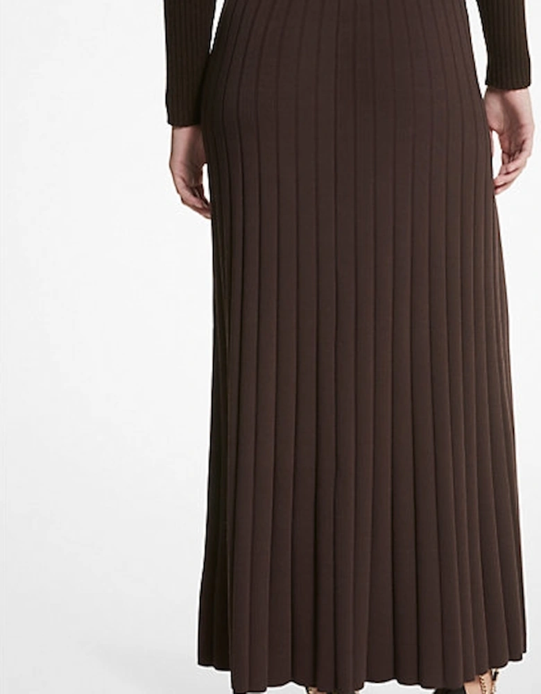 Ribbed Stretch Knit Maxi Skirt