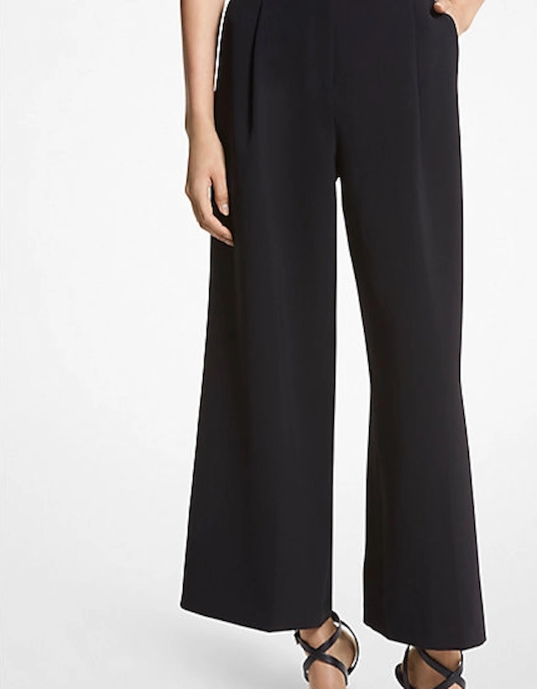 Cropped Stretch Twill Belted Pants