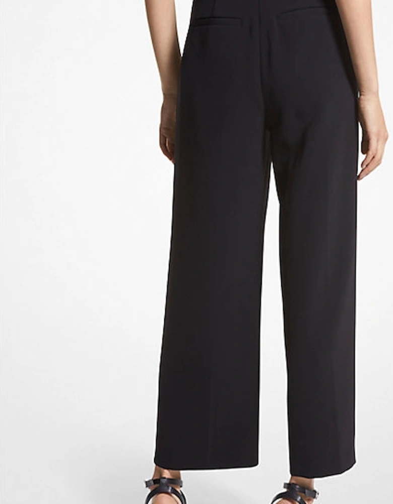 Cropped Stretch Twill Belted Pants