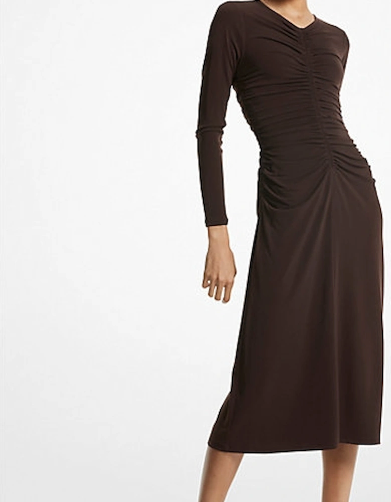 Ruched Matte Jersey Dress