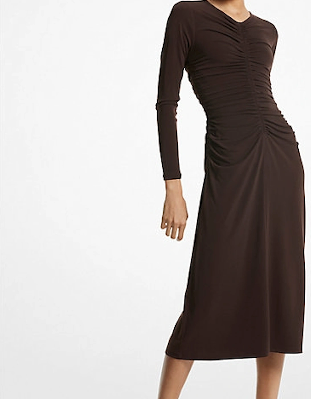 Ruched Matte Jersey Dress, 3 of 2