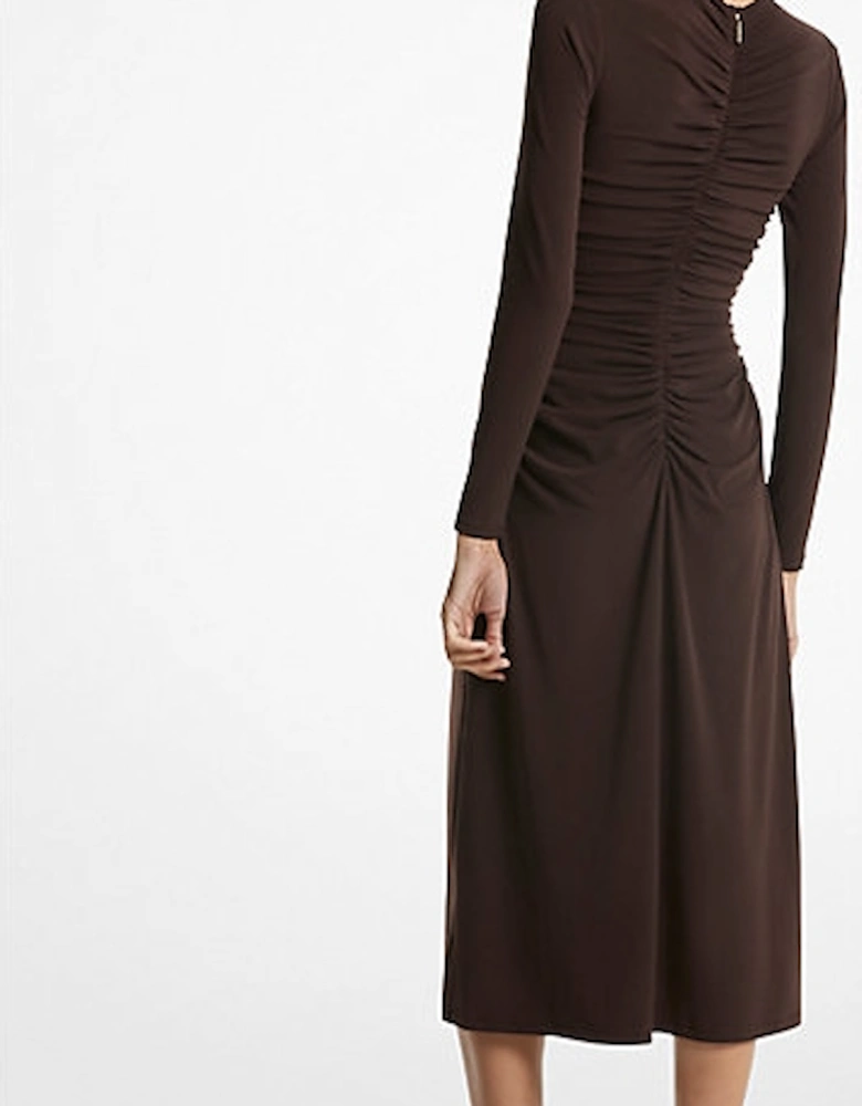 Ruched Matte Jersey Dress