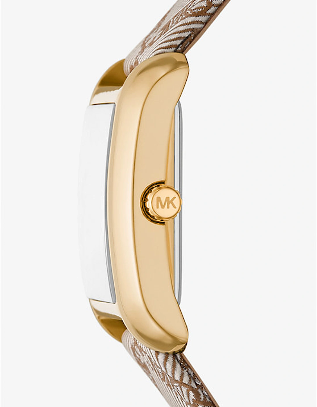 Mini Emery Gold-Tone and Empire Logo Jacquard Watch