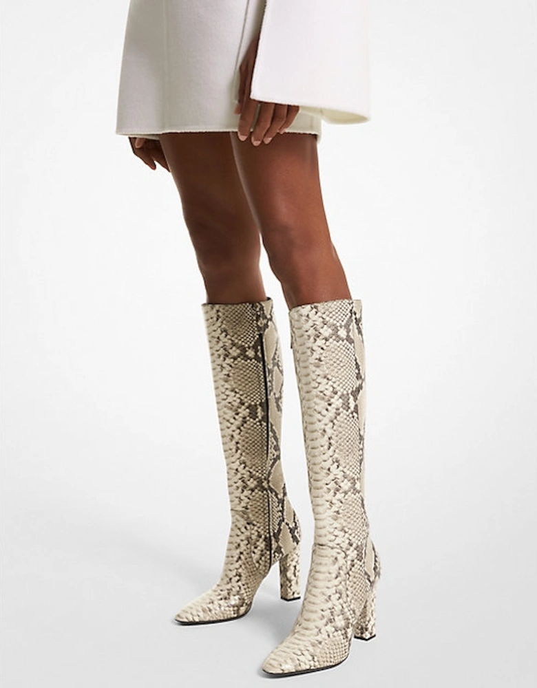 Carly Python Embossed Leather Boot