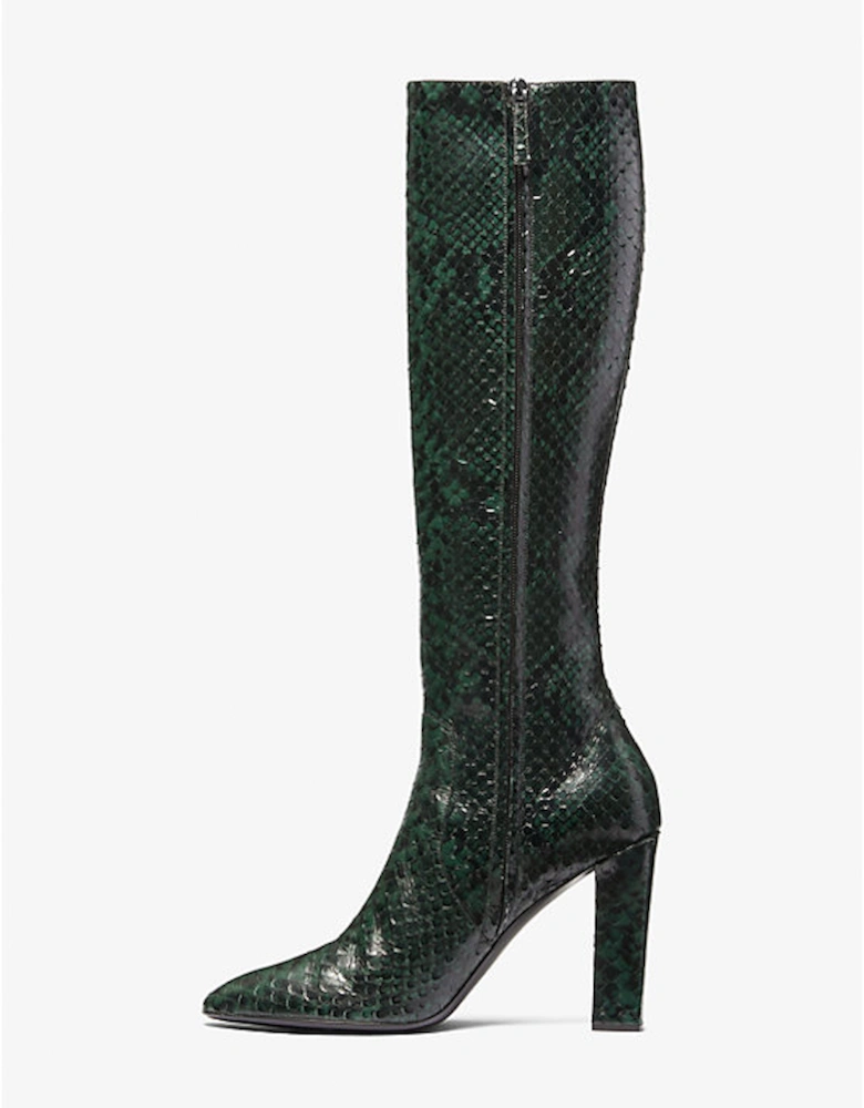 Carly Python Embossed Leather Boot